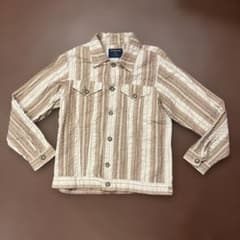 WOOLRICH ストライプ 長袖シャツ　ベージュ　ブラウン