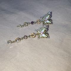 Anna Sui butterfly earrings (2-way)