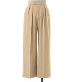 yori shirocon ダブルタックバギーパンツ キャメル 36 - メルカリ