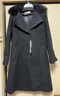 ROYAL PARTY ロングコート Aライン フォックスファー ブラックのサムネイル