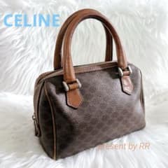 CELINE セリーヌ ミニボストンバッグ マカダム柄 トリオンフ PVC