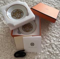 廣*一様 エルメス　HERMES モザイク　皿　醤油皿　ゴールド　新品　未使用 廣*一様 エルメス HERMES モザイク 皿 醤油皿 ゴールド 新品 未使用