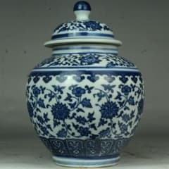 清乾隆纏枝蓮円腹蓋缶 景徳鎮 陶磁器 装飾品 現代工芸品 美術品 置物 清乾隆纏枝蓮円腹蓋缶 景徳鎮 陶磁器 装飾品 現代工芸品 美術品 置物