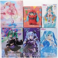 初音ミク 雪ミク 桜ミク クロミ ザク パンク ぬスト レイニー フィギュア6点