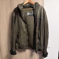 Giorgio Brato オリーブグリーン レザージャケットのサムネイル
