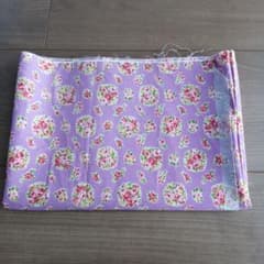 生地 紫 花柄 約70×85のサムネイル
