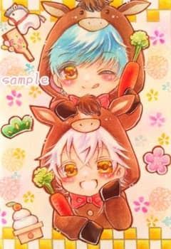 手描きイラスト　ハガキサイズのサムネイル