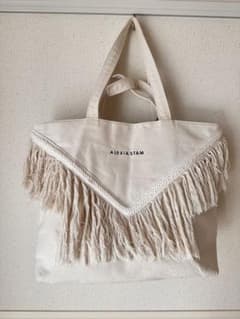 ALEXIA STAM フリンジ キャンバス トートバッグ ALEXIA STAM フリンジ キャンバス トートバッグ 美品 大きめ 1泊可