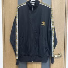 adidas トラックジャケット ブラック×イエロー　90sのサムネイル