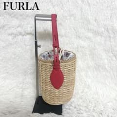 【極美品】FURLA DANAE かごバッグ 近年　レッド ハンドバッグ 極美品】FURLA DANAE かごバッグ 近年 レッド ハンドバッグ - メルカリ