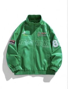 グリーン レザー風ジャケットのサムネイル