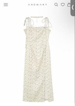 アンドマリーFlora ribbon long dressアイボリーAM1917のサムネイル