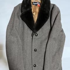 新品名作 Supreme Fur Collar Tweed Coat S - メルカリ