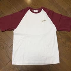 WEGO ラグランTシャツ ホワイト×ボルドーのサムネイル