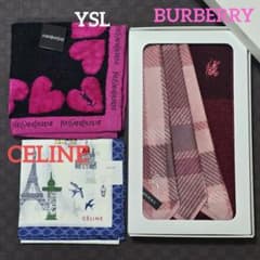 新品 Burberry YSL セリーヌ ブランドハンカチ4枚セット - メルカリ