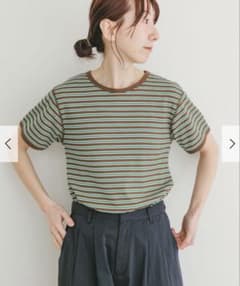 ITEMS URBAN RESEARCH ハニカムワッフルボーダーTシャツのサムネイル