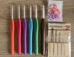 Clover かぎ針セット クロバー　CLOVERかぎ針　目印リング とじ針 - 5