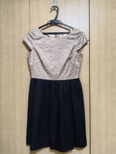 値下げ【クリーニング済】ユナイテッドアローズ バイカラー ワンピース 膝上のサムネイル