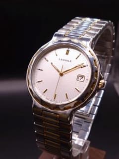 美品！セイコー LASSALE 5E32-6A20 純正ベルト電池パッキン交換済 