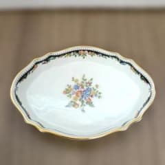 [Wedgwood]ウェッジウッド アクセサリートレー　花柄 金彩のサムネイル