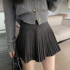 shien ダークグレー プリーツスカート XXS