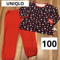 UNIQLOミニーマウス 長袖パジャマ 上下セット 90-100cm