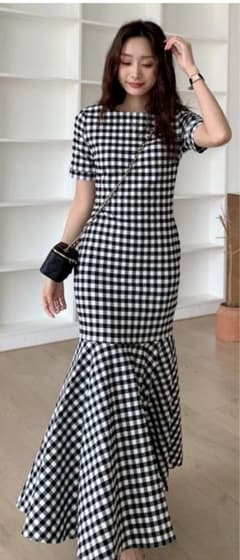 BIRTHDAYBASH   BB マーメイドDRESS ギンガムチェック　Lのサムネイル