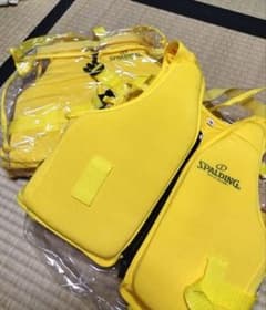 【２個セット】SPALDING ライフジャケット Mサイズ イエローのサムネイル