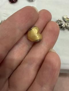 PANDORA パンドラ ガラスチャーム ピンク変色ありイェローに見えたのサムネイル