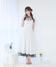 Rosé Muse Piping puff sleeve dress ドット Rosé Muse Piping puff sleeve dress ドット - メルカリ