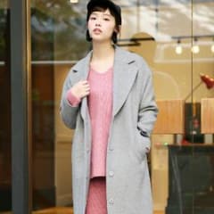 LOWRYS FARM エアウールワイドラペルロングコートのサムネイル