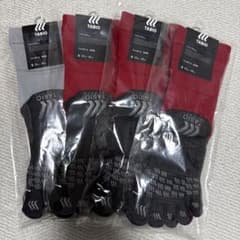 TABIO タビオ 5本指ソックスS 23〜25センチ レッド3点 グレーセット