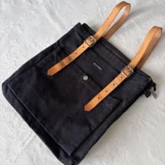 【美品】marimekko キャンバスリュック レザーストラップ　エップ2way 美品】marimekko キャンバスリュック レザーストラップ エップ2way