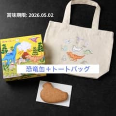 新品　鳩サブレー 恐竜缶 トートバッグ 豊島屋 全国銘菓展 鳩サブレー 鳩サブレ 恐竜缶 トートバッグ エコバッグ 豊島屋 全国銘菓