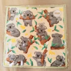 フェイラー ハンカチ ホノボノコアラ 完売品 アイボリー×グリーン