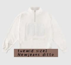 tuewid newjeans 着用 ハーフジップ スウェットditto bts tuewid newjeans 着用 ハーフジップ スウェットditto bts - メルカリ