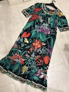 LEONARD 花柄 半袖ワンピースボタニカル M - メルカリ