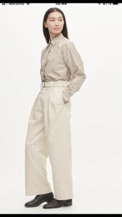 ベルテッドタックワイドパンツ 64のサムネイル