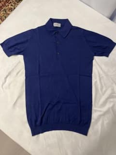 JOHN SMEDLEY ジョンスメドレー コットンニット S ネイビー - メルカリ