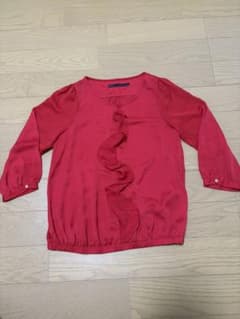 ZARA BASIC フリルラッフル七分袖ブラウス マゼンタピンク XSのサムネイル