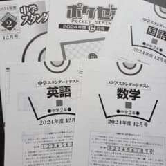 早稲田アカデミー 中2 中学スタンダードテスト(3科目)2024年12月早稲