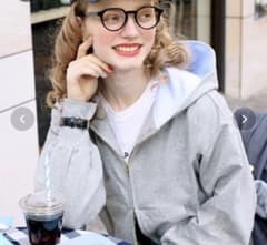 ゴールドダブルジップ コンパクト配色フーディー　パーカー　本日のみ