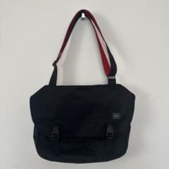 ほぼ未使用】PORTERエルファイン メッセンジャーバッグ 黒✕赤 - メルカリ