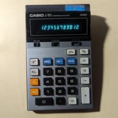 CASIO 電卓 J-30 12桁 蛍光管 電卓 - メルカリ