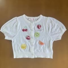 mezzo piano フルーツ刺繍カーディガン M(110〜120)のサムネイル