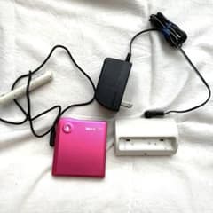 【ジャンク】SHARP ポータブルMDプレイヤー ピンク md-0533-p