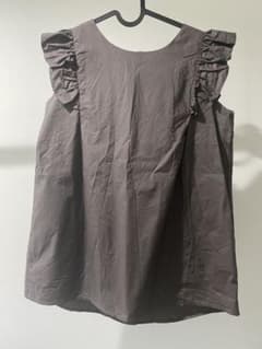 【美品】アーバンリサーチ フリルスリーブ ノースリーブ ブラウス ブラウンのサムネイル