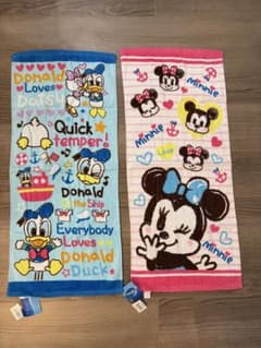 【新品】ディズニー フェイスタオル 2枚セットのサムネイル