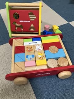 MIKI HOUSE 木製 つみき 車 知育玩具のサムネイル