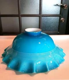大正ガラス ランプシェード ターコイズブルー 美品 - メルカリ